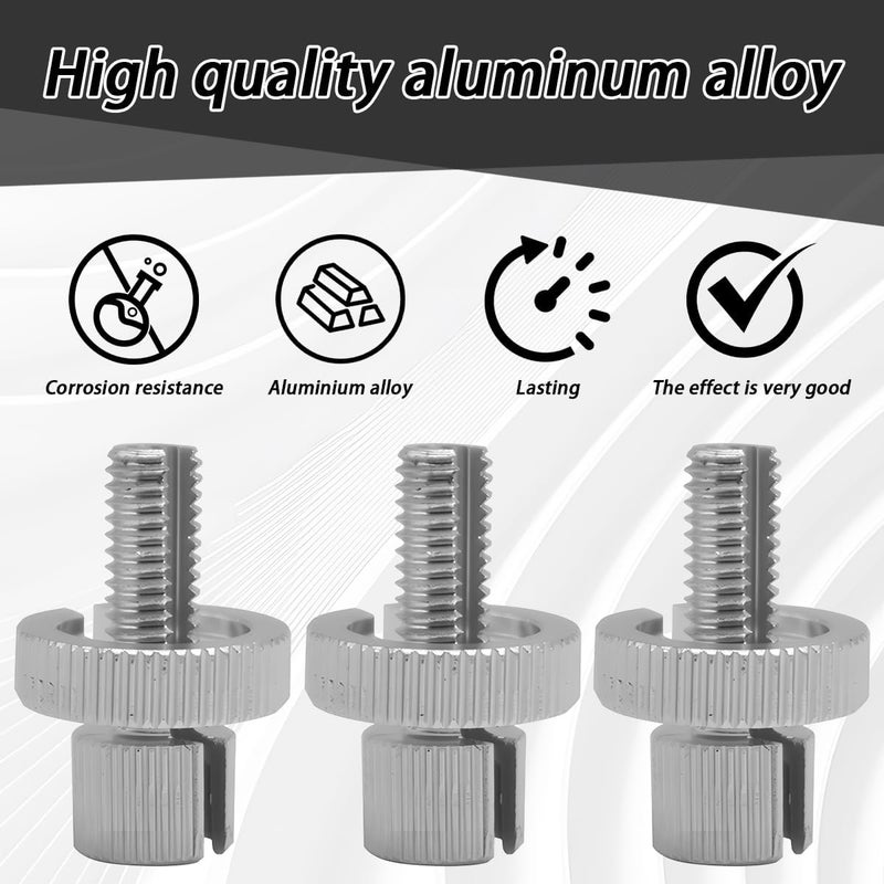 Mandark 12PCS Car Clutch Brake Cable Adjuster Screw, 8 mm M8 Metric Vehicle Cable Adjuster Nut, Automotive Brake Cable Handle Adjuster Bolts Accessories, Universal for ATV Motorcycle (Silver) - Image 2